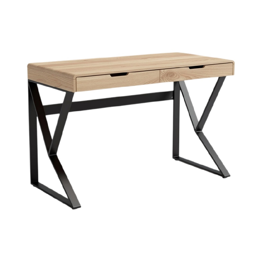 **Bureau moderne en bois avec structure métallique**