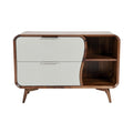 **Meuble de rangement moderne avec tiroirs et étagère**